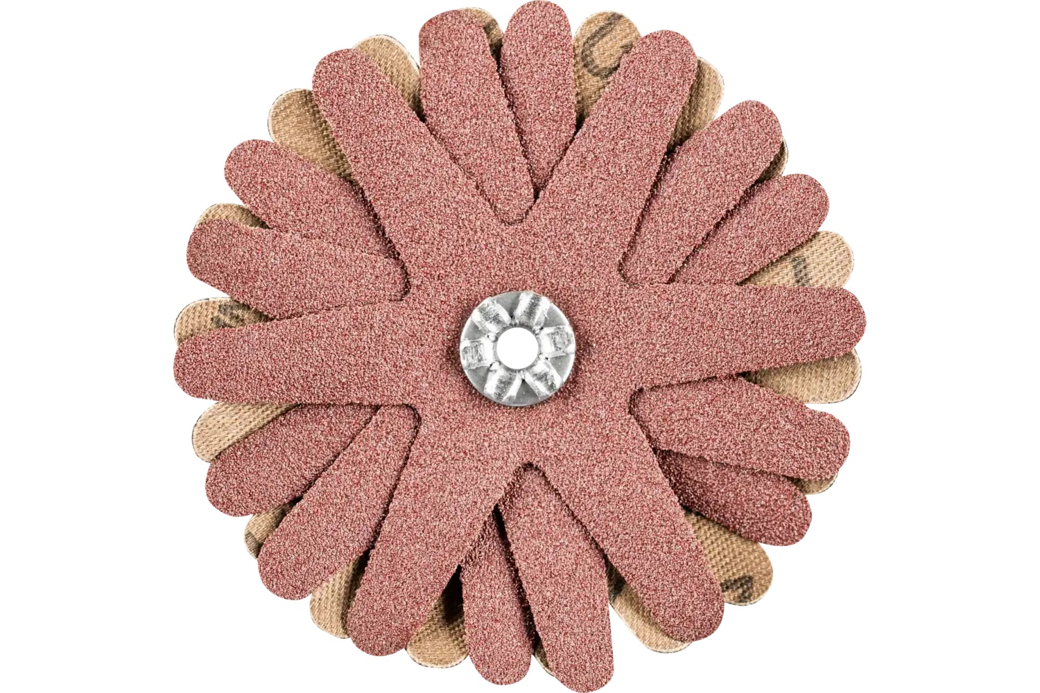 Picture of Pferd Polistar-Tube Abrasive Star, 2-3/4" dia, 6 Layers, 4mm Bore, 120 Grit, Aluminum oxide